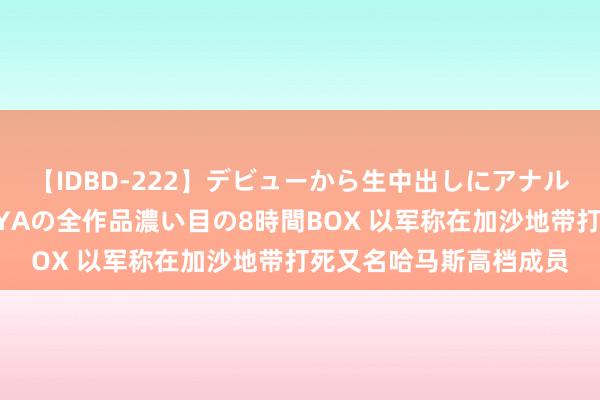 【IDBD-222】デビューから生中出しにアナルまで！最強の芸能人AYAの全作品濃い目の8時間BOX 以军称在加沙地带打死又名哈马斯高档成员