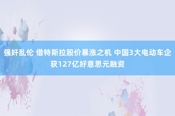 强奸乱伦 借特斯拉股价暴涨之机 中国3大电动车企获127亿好意思元融资