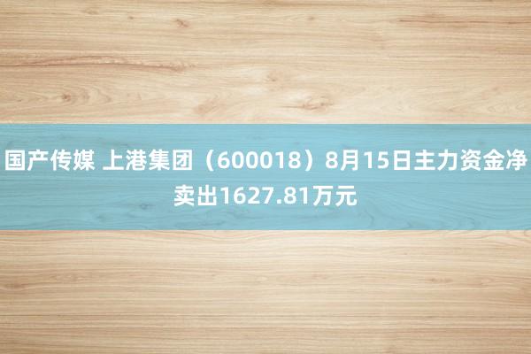 国产传媒 上港集团（600018）8月15日主力资金净卖出1627.81万元