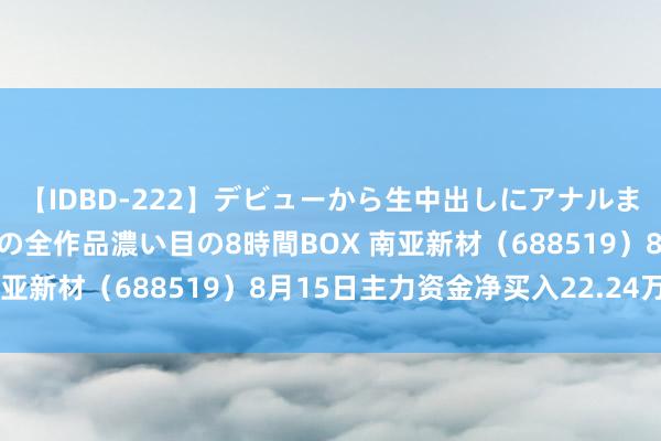 【IDBD-222】デビューから生中出しにアナルまで！最強の芸能人AYAの全作品濃い目の8時間BOX 南亚新材（688519）8月15日主力资金净买入22.24万元